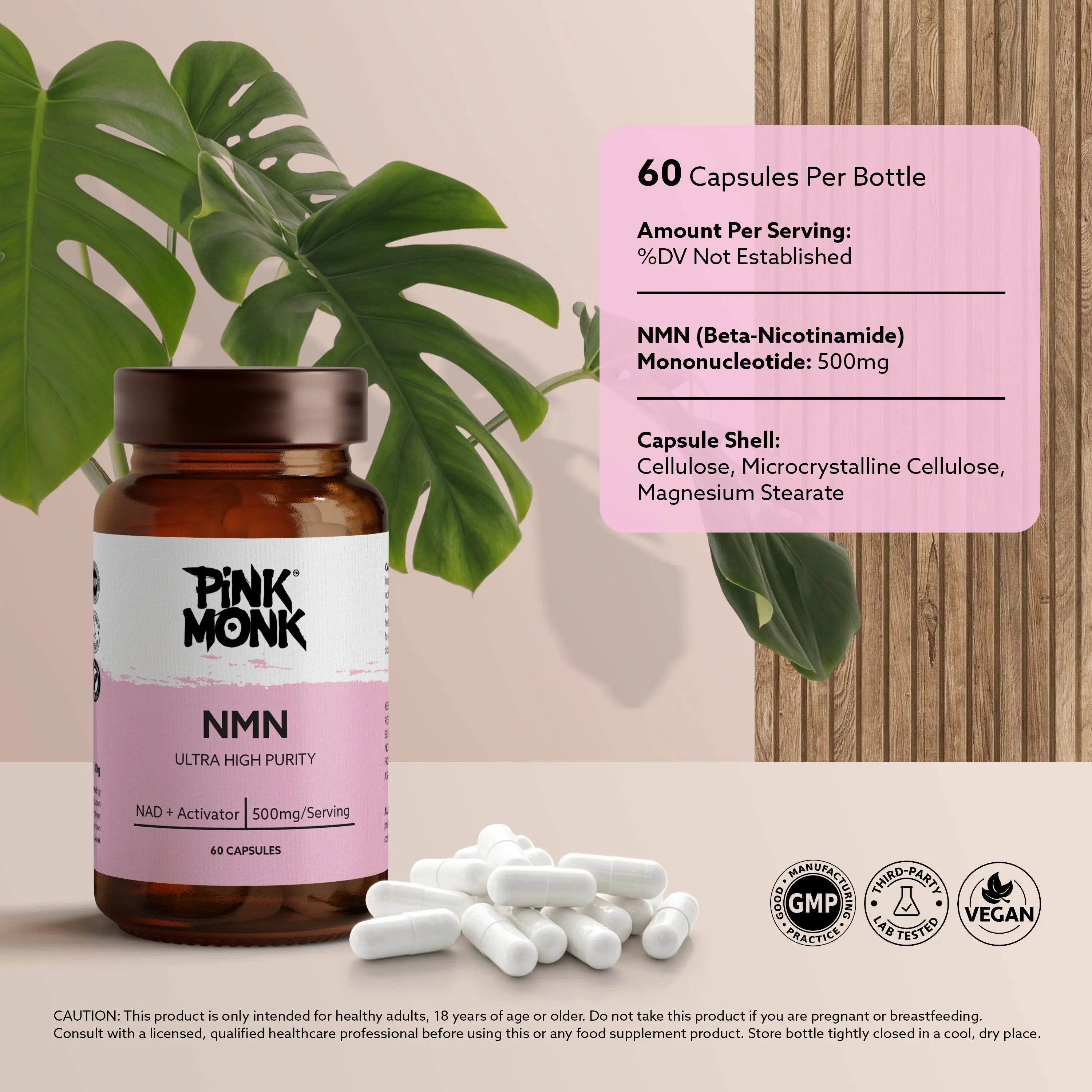 NMN+Resveratrol - LONGEVITY BUNDLE Pink Monk