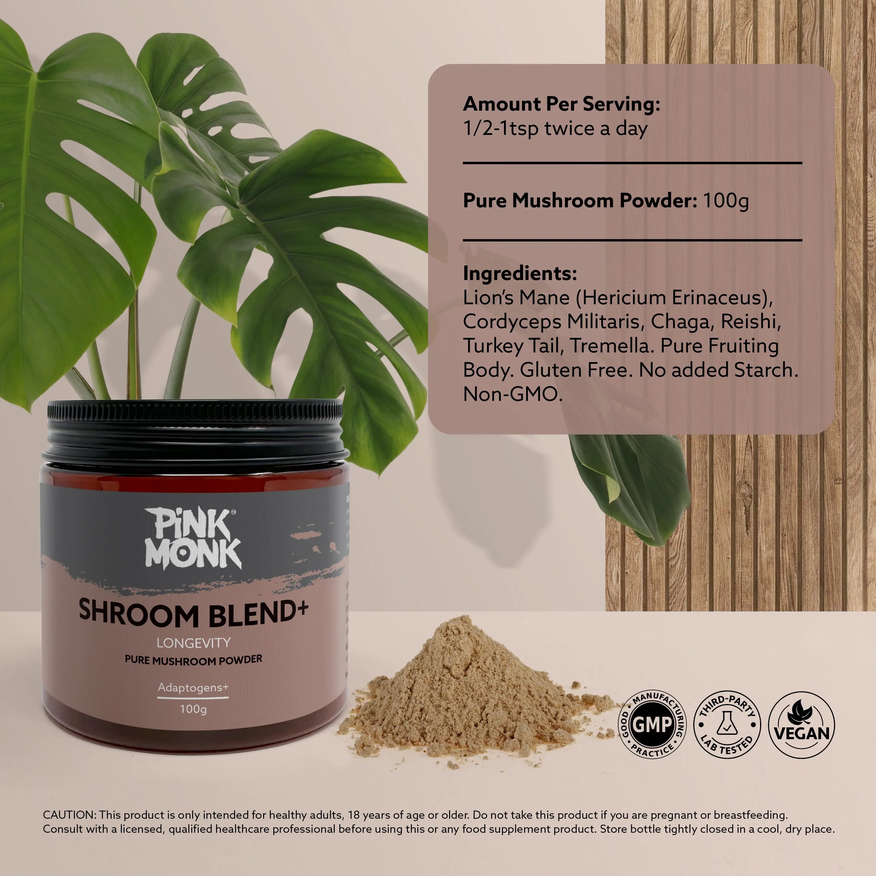 SHROOM+ BLEND Pink Monk