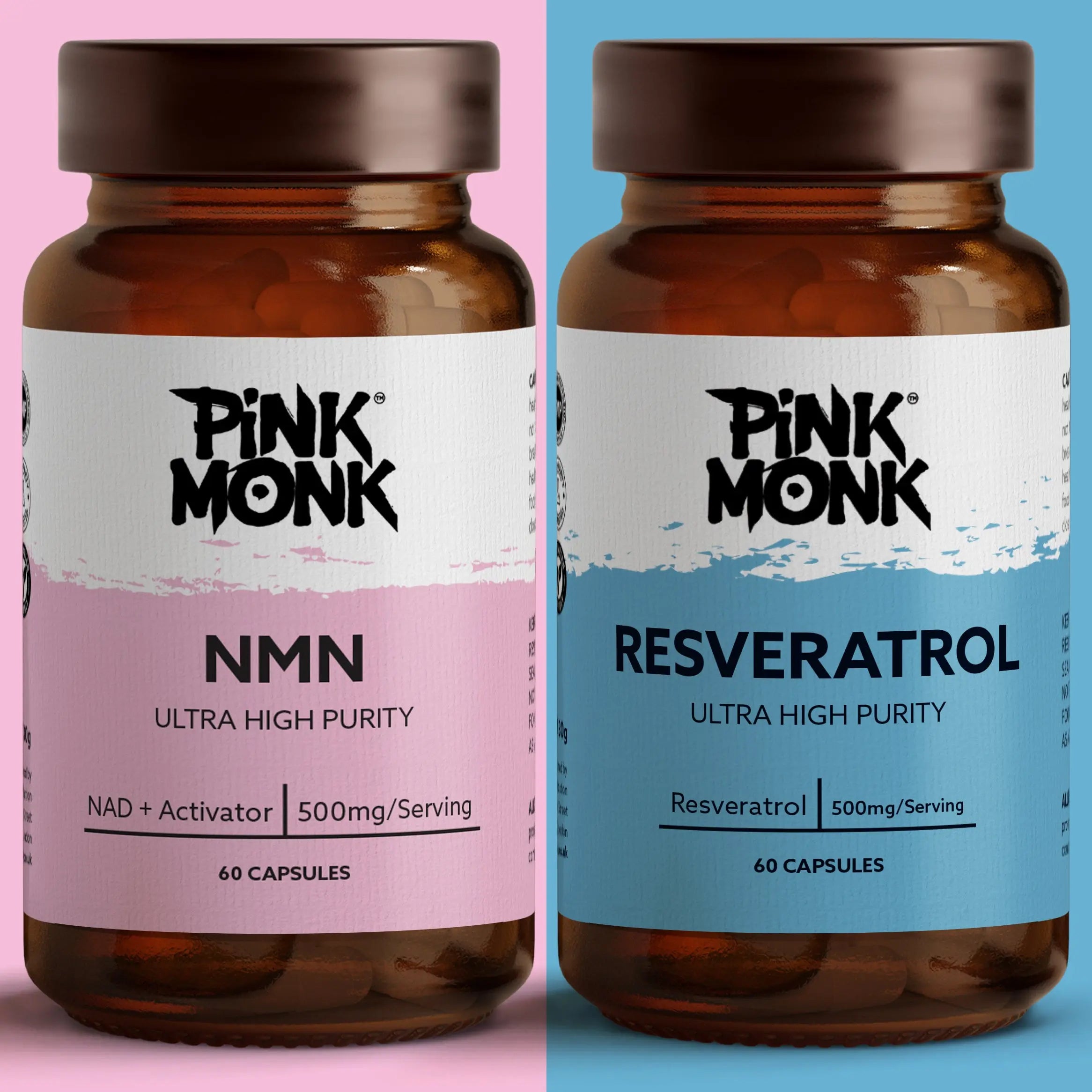 NMN+Resveratrol - LONGEVITY BUNDLE Pink Monk